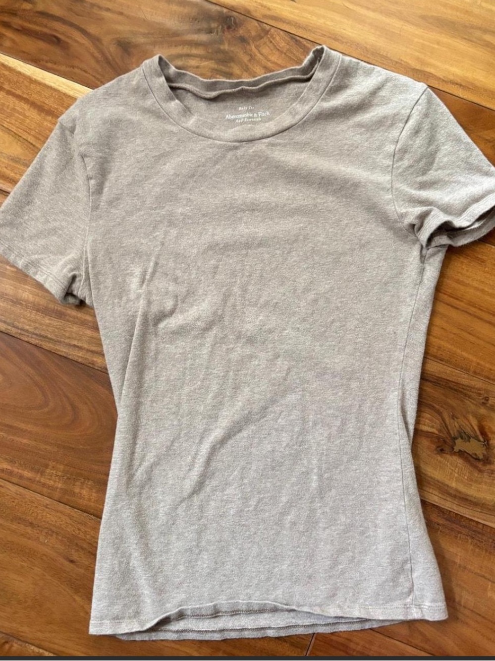 Abercrombie & Fitch Soft Crewneck Tee - Taupe